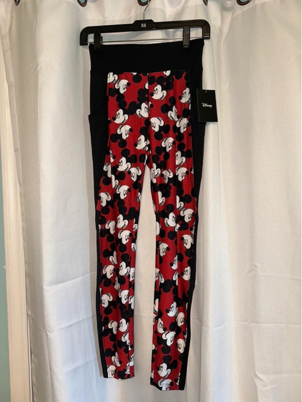 Disney Mickey Mouse Pocket Panel Leggings XS NWT